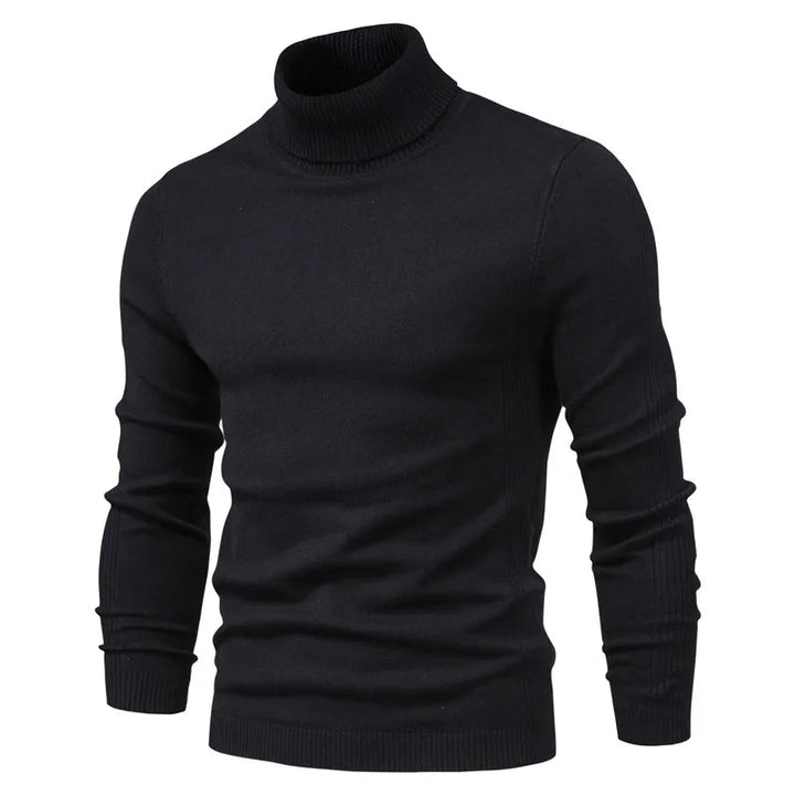 Pull à col roulé pour homme coupe slim élégant