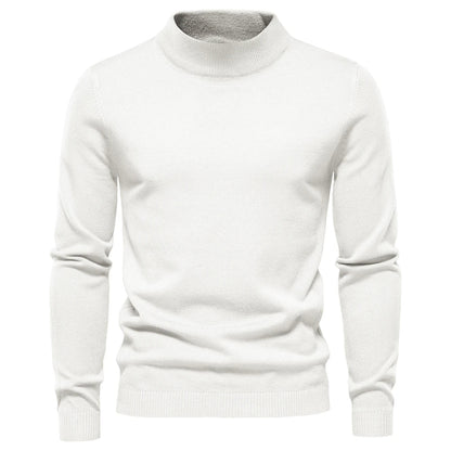 Pull à col roulé pour homme coupe slim élégant