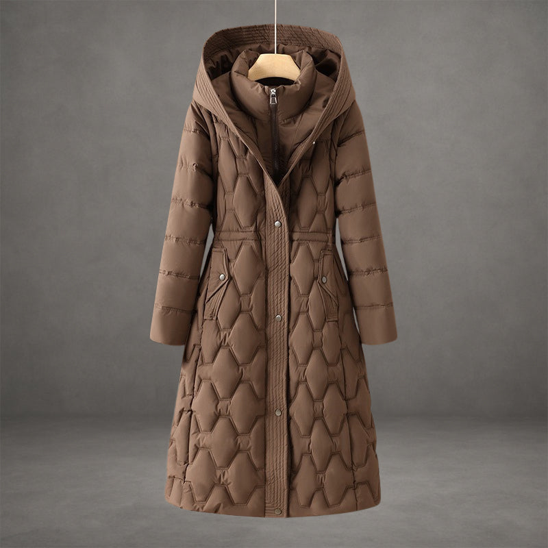 Manteau à capuche doudoune matelassée chaude pour femme