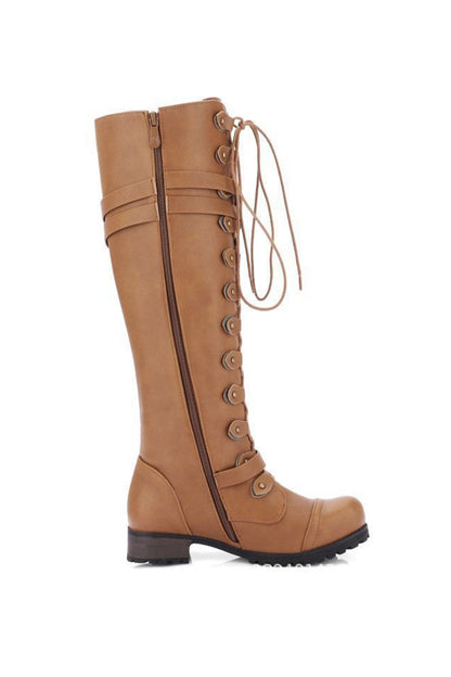 Bottes de chevalier cloutées avec boucle de ceinture