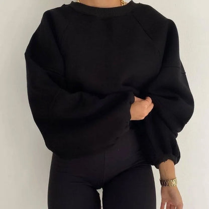 Pull col rond ample et confortable
