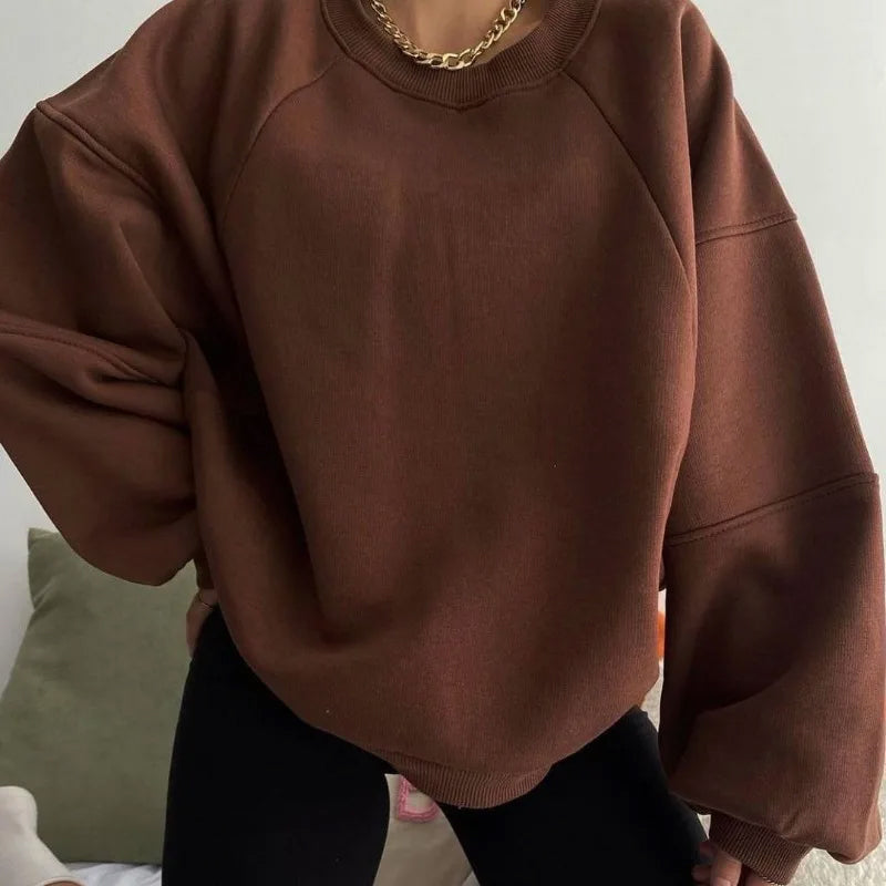 Pull col rond ample et confortable