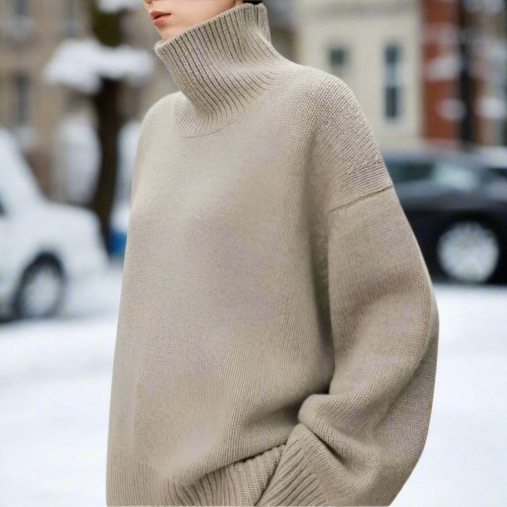 Pull-overs en laine souple Femme Oversize Chaud