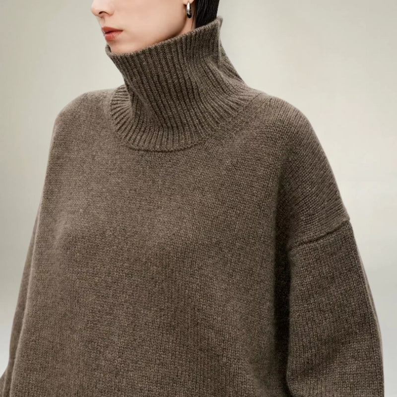 Pull-overs en laine souple Femme Oversize Chaud