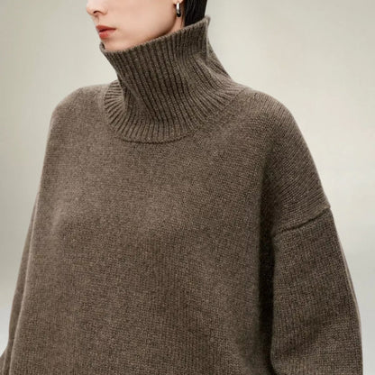 Pull-overs en laine souple Femme Oversize Chaud