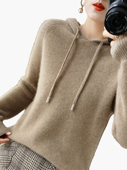 Cardigan doux à capuche - Sweat-shirt à capuche confortable pour femme