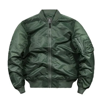 Leder Bomberjacke Fliegerstil - IdealeKleiden