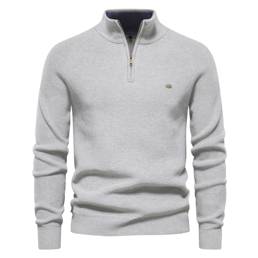 Pull Homme Tricot Moderne Fermeture Éclair