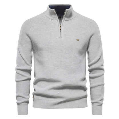 Pull Homme Tricot Moderne Fermeture Éclair