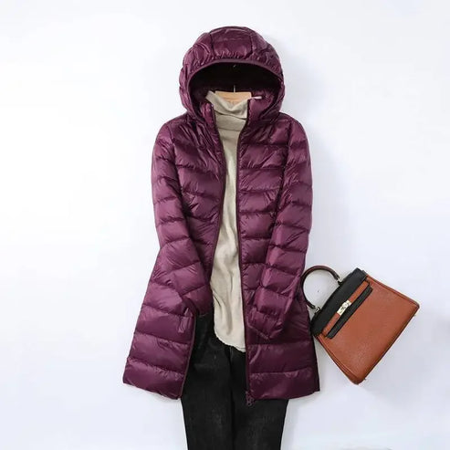 Doudoune légère pour femme Veste d'hiver matelassée chaude