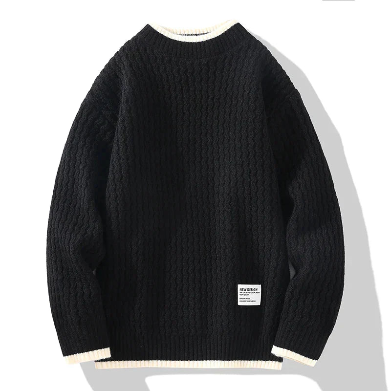 Pull en tricot texturé pour homme