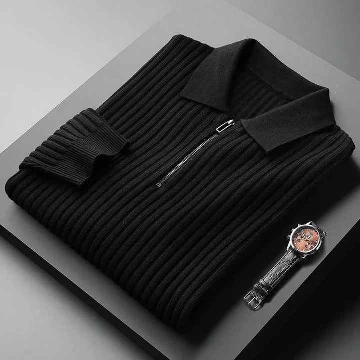 Pull Col Polo Homme Doux Confortable