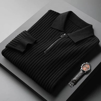 Pull Col Polo Homme Doux Confortable