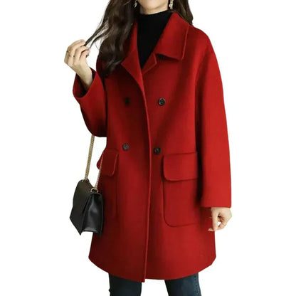 Manteau d'hiver élégant noir pour femme