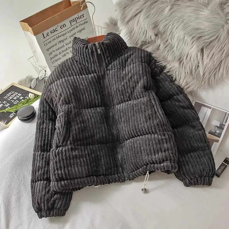 Veste à col montant en velours côtelé pour homme - Édition Hiver