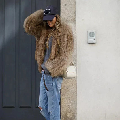 Manteau en peluche de luxe pour femmes