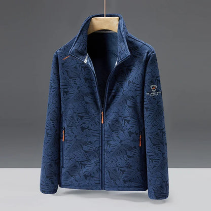 Veste en polaire douce avec col montant et fermeture éclair