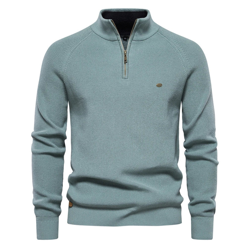 Pull Homme Tricot Moderne Fermeture Éclair