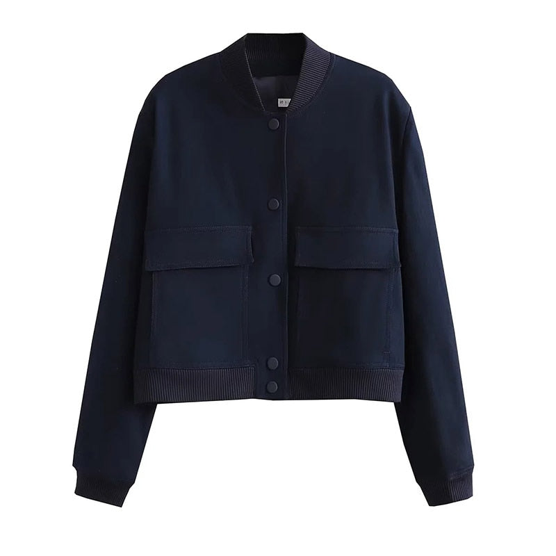 Elegante Frauen Bomberjacke Klassisch - IdealeKleiden