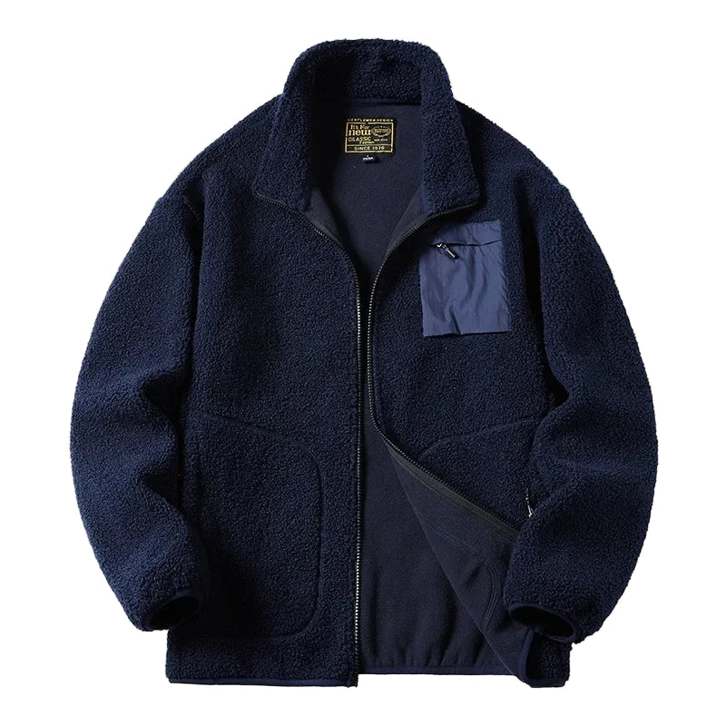 Veste polaire unisexe style outdoor avec fermeture éclair
