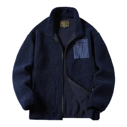 Veste polaire unisexe style outdoor avec fermeture éclair