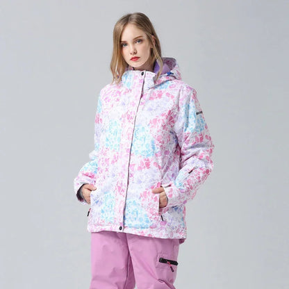 Veste de ski femme motif floral tendance
