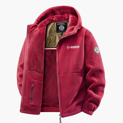 Polaire d'hiver à capuche scandinave