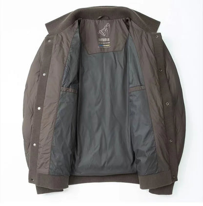 Gepolsterte Steppjacke Lässig Modern mit Reißverschluss - IdealeKleiden