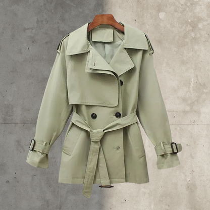 Stylisher Damen Trenchcoat Mit Gürtel Elegantes Design - IdealeKleiden
