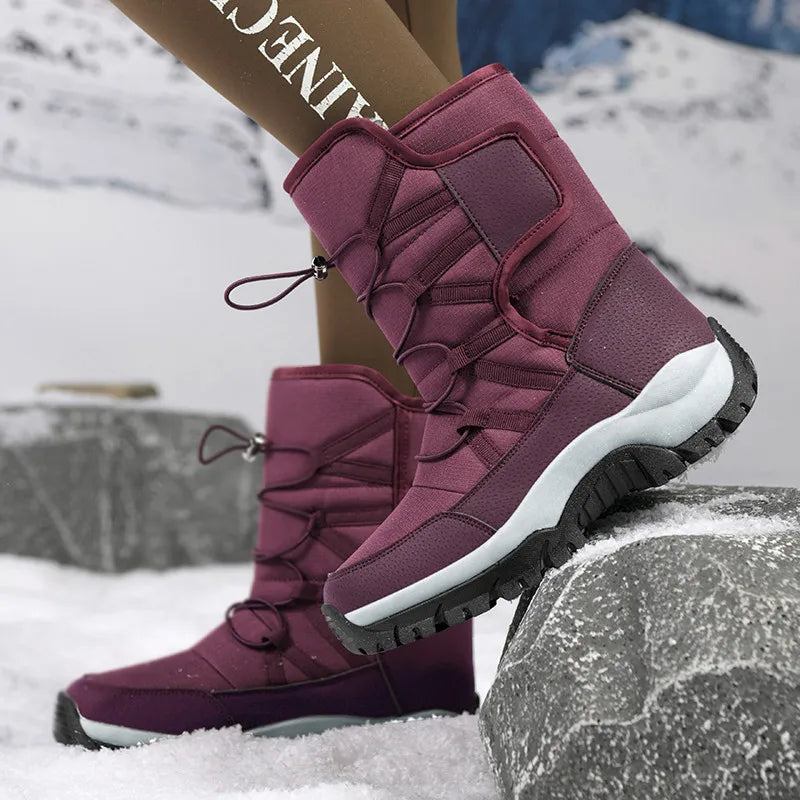 Bottes imperméables isolées mi-mollet robustes