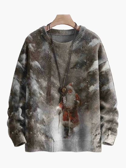 Pull de Noël festif brodé en 3D