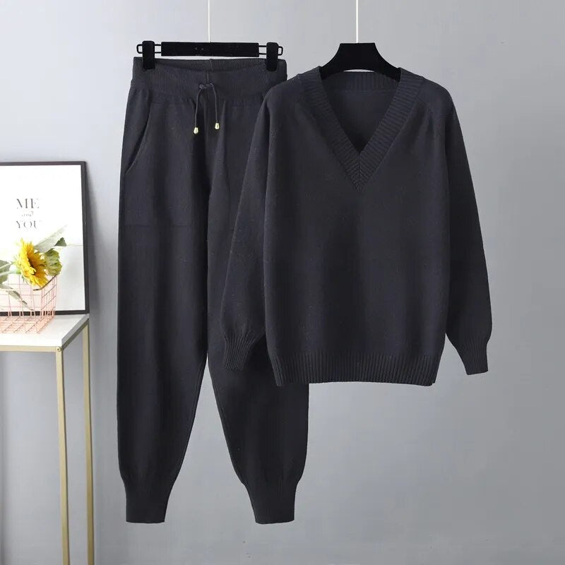 Ensemble pull tricoté doux et douillet