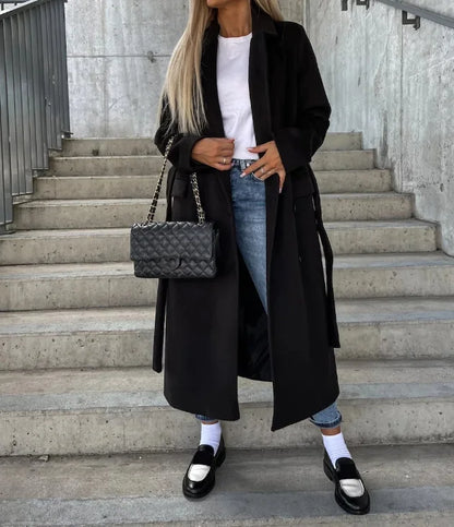 Manteau élégant à double boutonnage pour femme