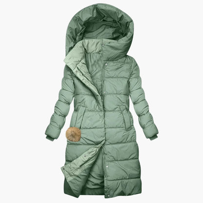Manteau matelassé d'hiver pour femme | Long parka coupe-vent