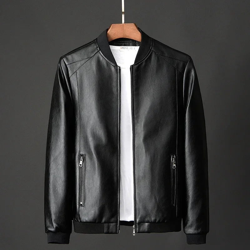 Blouson bombardier en cuir pour femme style tendance