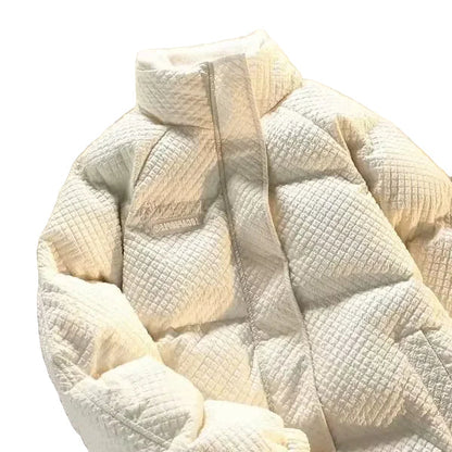 Doudoune matelassée d'hiver pour homme à col montant - Veste décontractée élégante pour couple