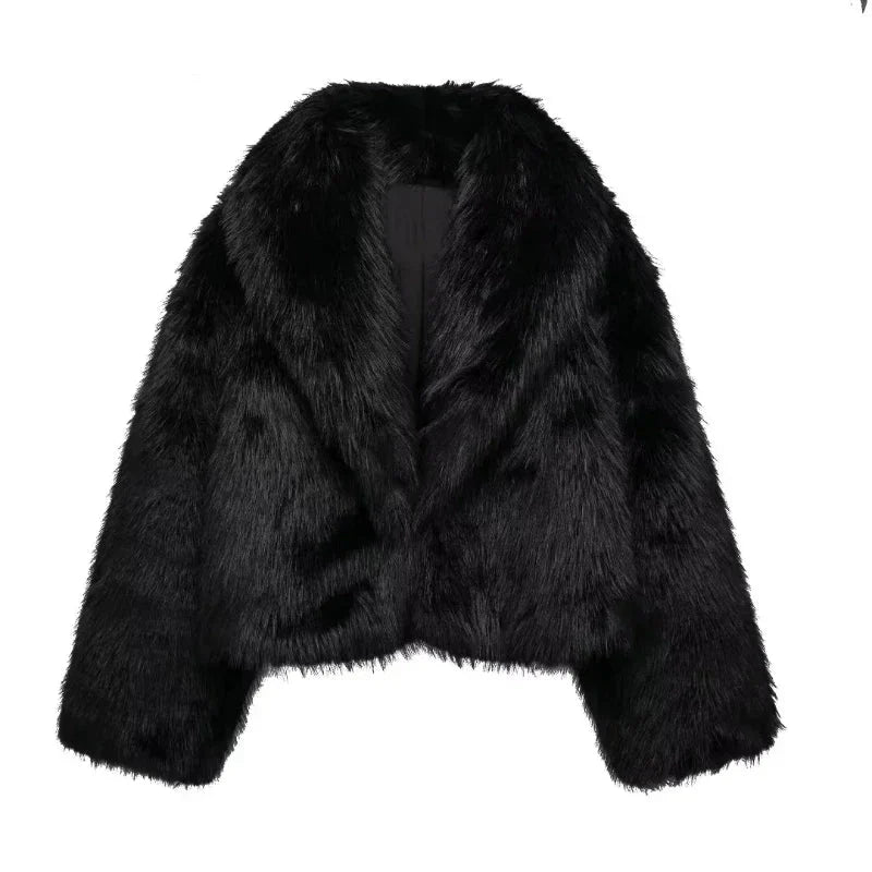 Manteau d'hiver doux en peluche pour femmes