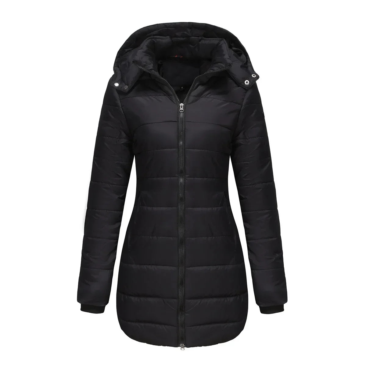 Manteau matelassé d'hiver chaud à capuche pour femme
