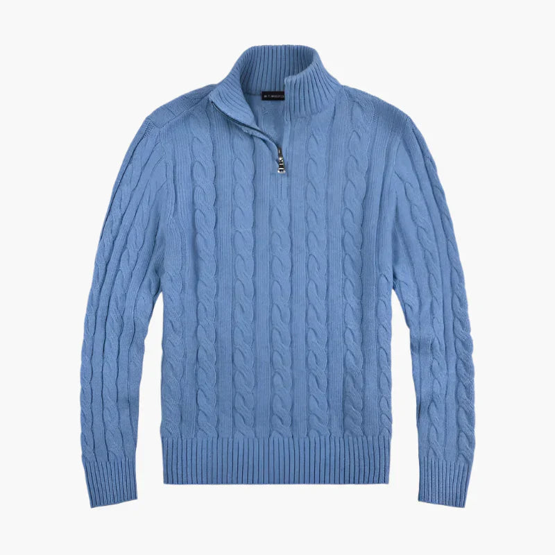 Pull en maille torsadée élégant, look décontracté