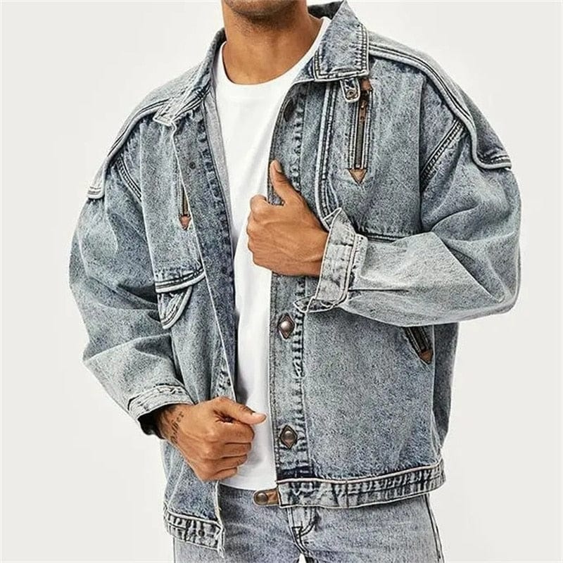 Blouson en jean stylé pour homme - Design moderne