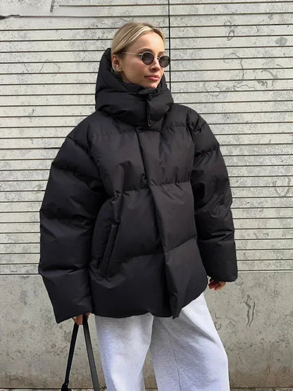 Veste d'hiver chaude pour femme | Manteau matelassé avec capuche et doublure polaire