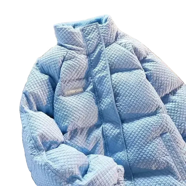 Doudoune matelassée d'hiver pour homme à col montant - Veste décontractée élégante pour couple
