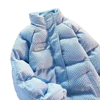 Doudoune matelassée d'hiver pour homme à col montant - Veste décontractée élégante pour couple