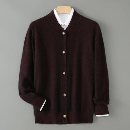 Cardigan doux pour femme avec boutons devant