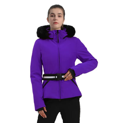 Veste de ski femme, motif hivernal, chaude