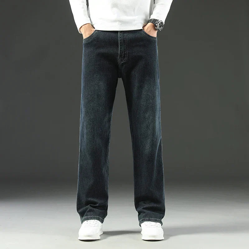 Jeans décontracté coupe droite pour hommes