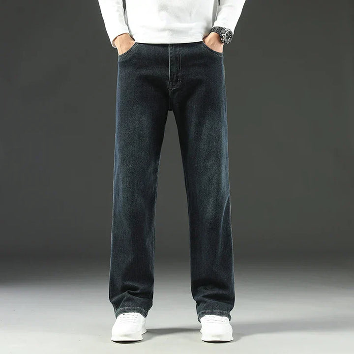 Jeans décontracté coupe droite pour hommes