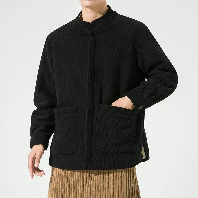 Veste en velours côtelé Confortable Décontracté