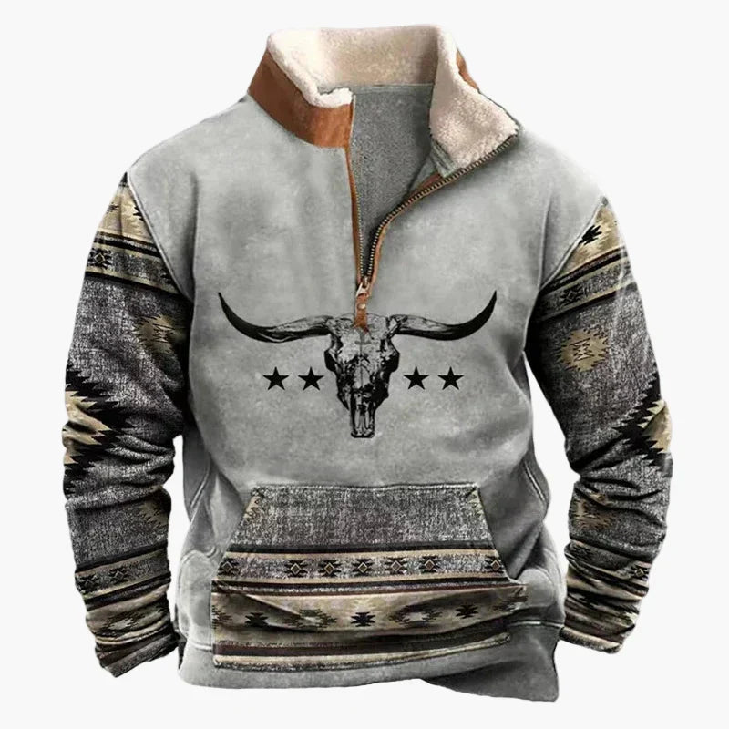 Pull de style western, look vintage