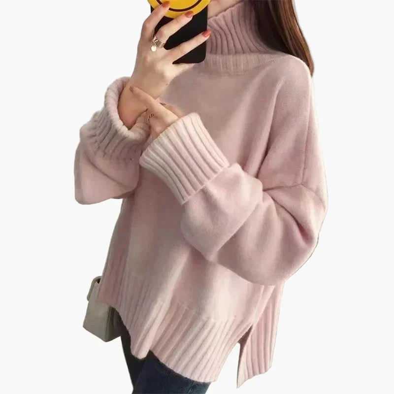 Grand pull oversize col montant hiver